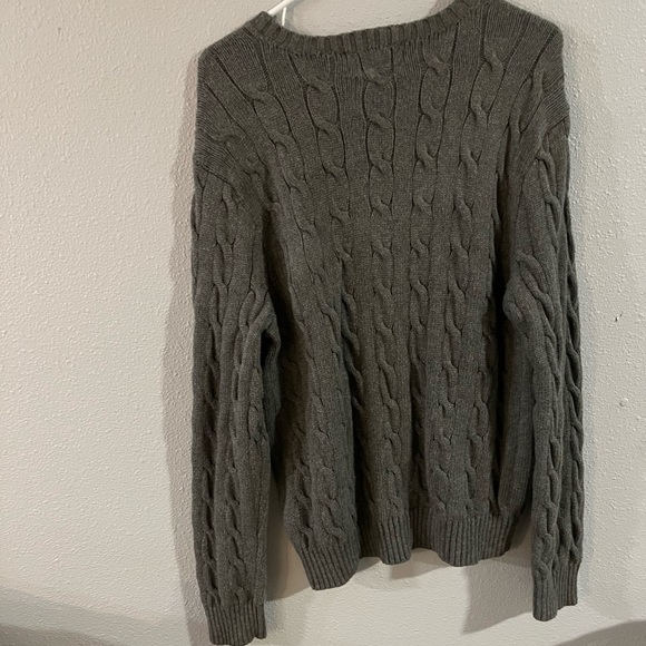 Ralph Lauren Grey Cotton Cable Knit Sweater! - Picture 4 of 5